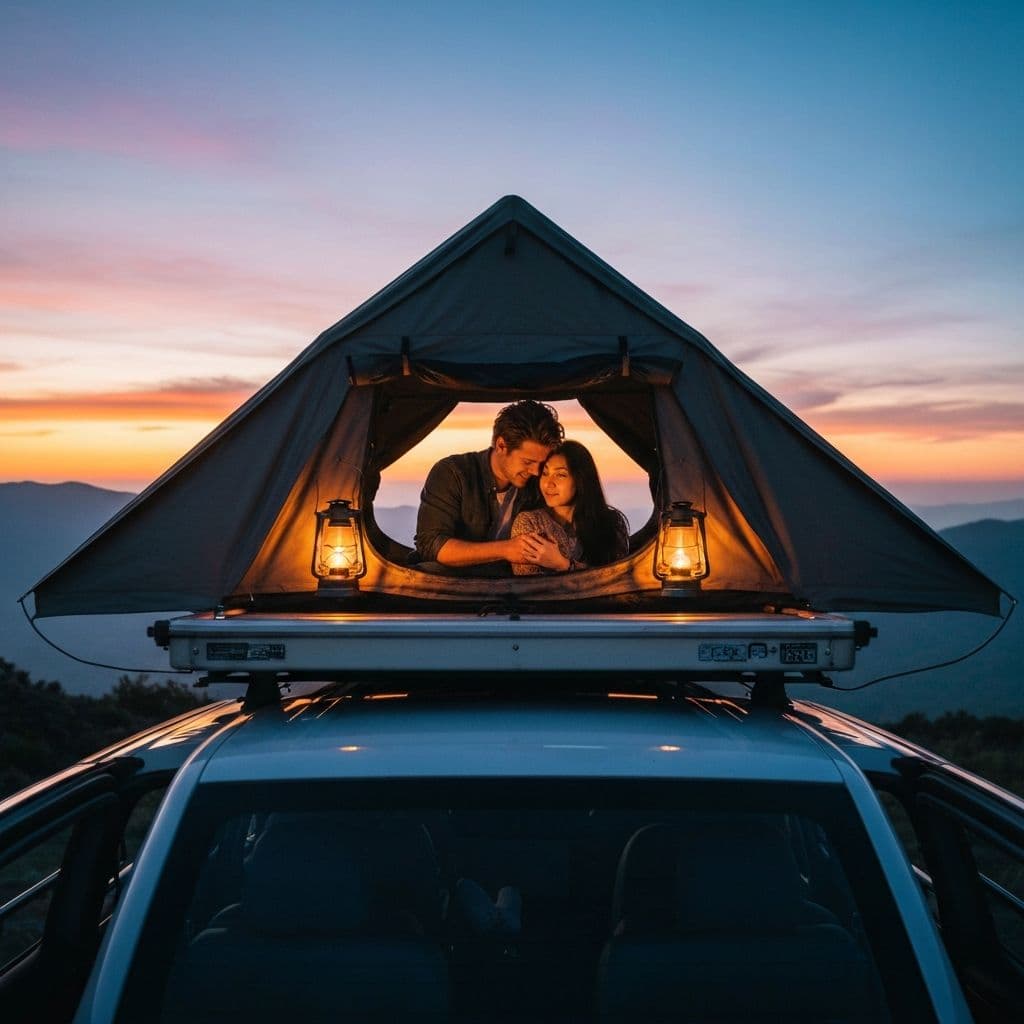 Romantic Sunset Camping